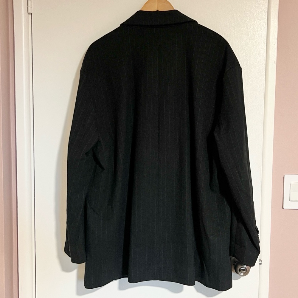 NWOT Free People Reggie Blazer Pinstripe Midnight Combo Navy Blue - Picture 13 of 16